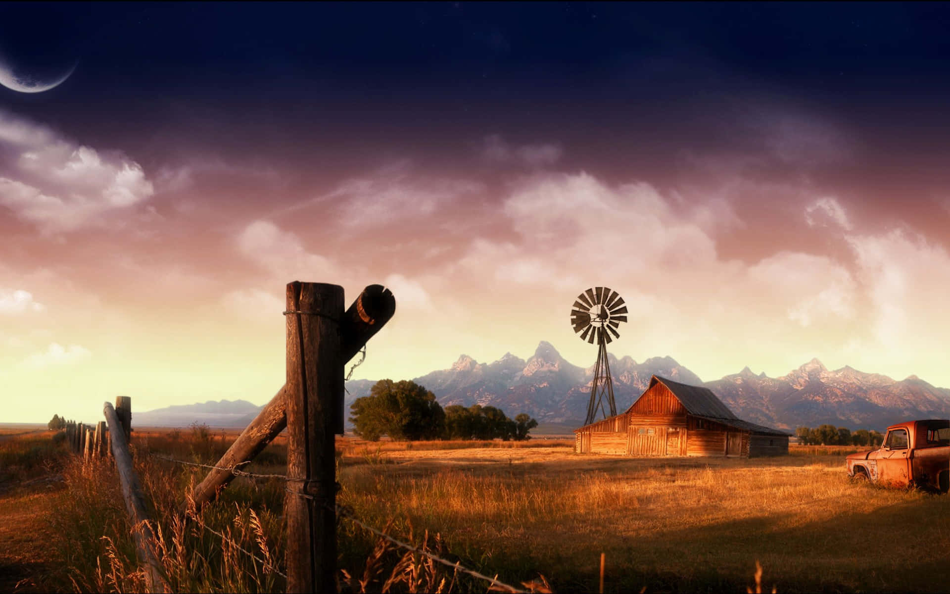 Enjoy the scenic beauty of the countryside Wallpaper
