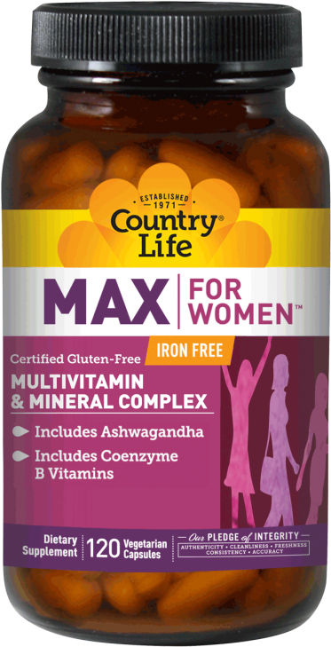 Country Life Maxfor Women Multivitamin Bottle PNG
