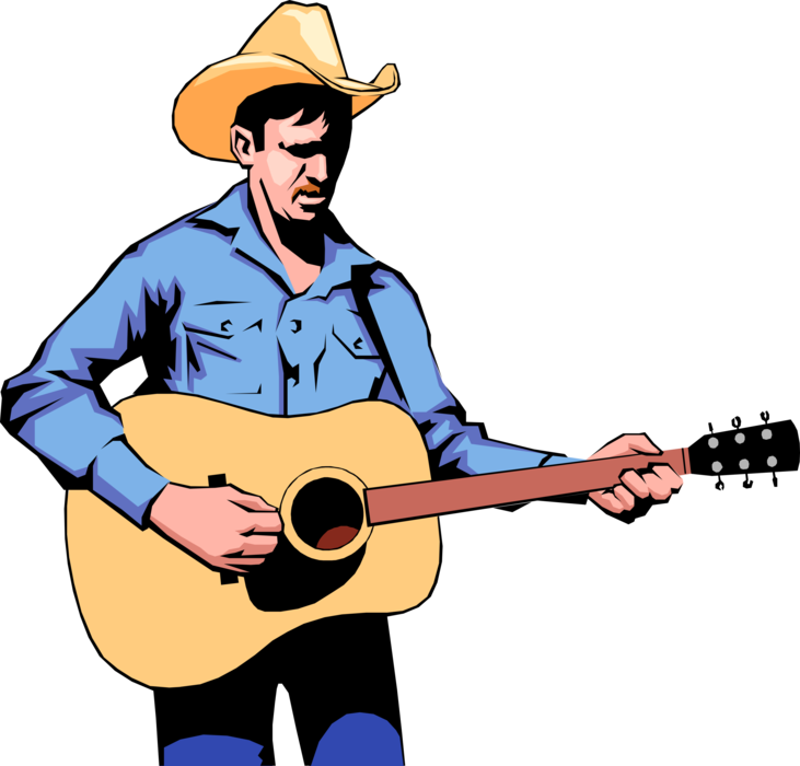 Country Musician Playing Guitar.png PNG