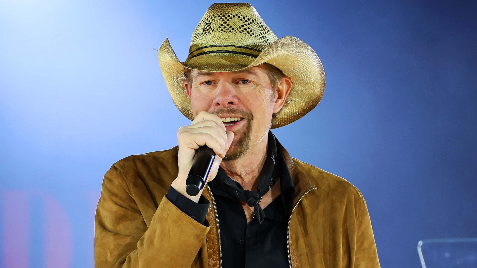 Country Singer Performance Microphone Wallpaper