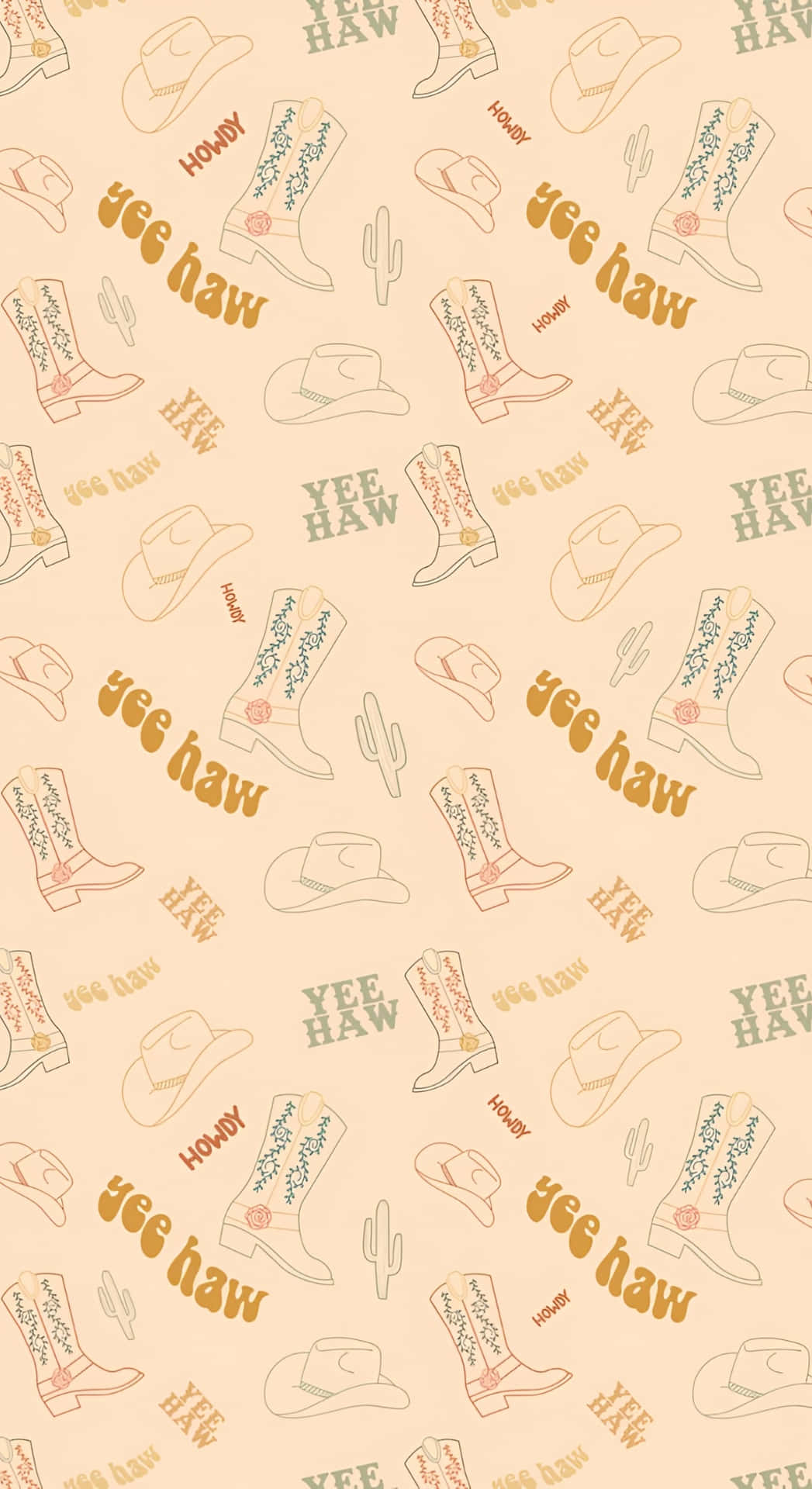 Country Western Pattern Wallpaper