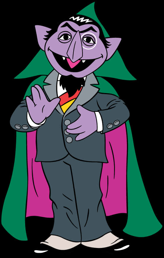 Countvon Count Sesame Street Character PNG