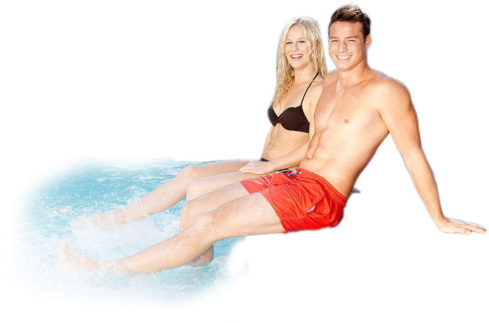 Couple Enjoying Pool Float PNG