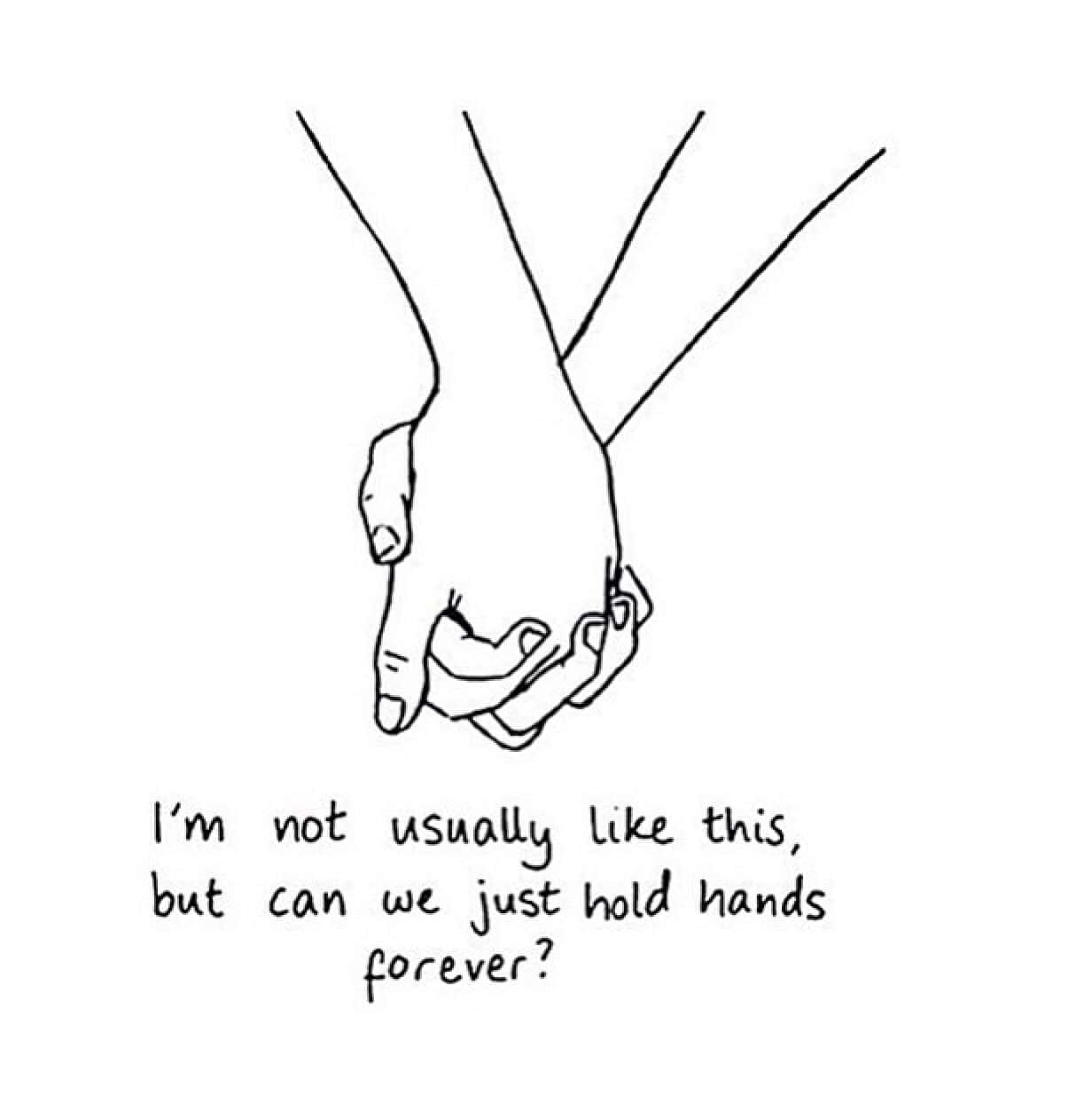 Couple Holding Hands Picture Simple Drawing
