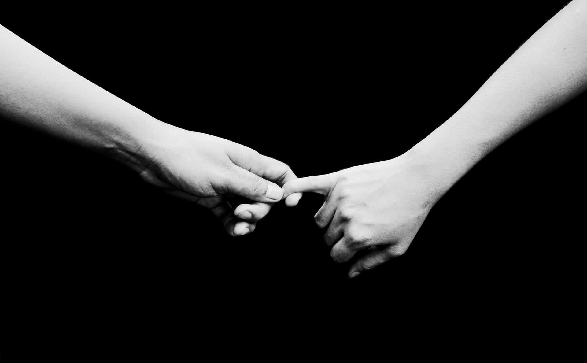 Couple Holding Hands Black And White Picture