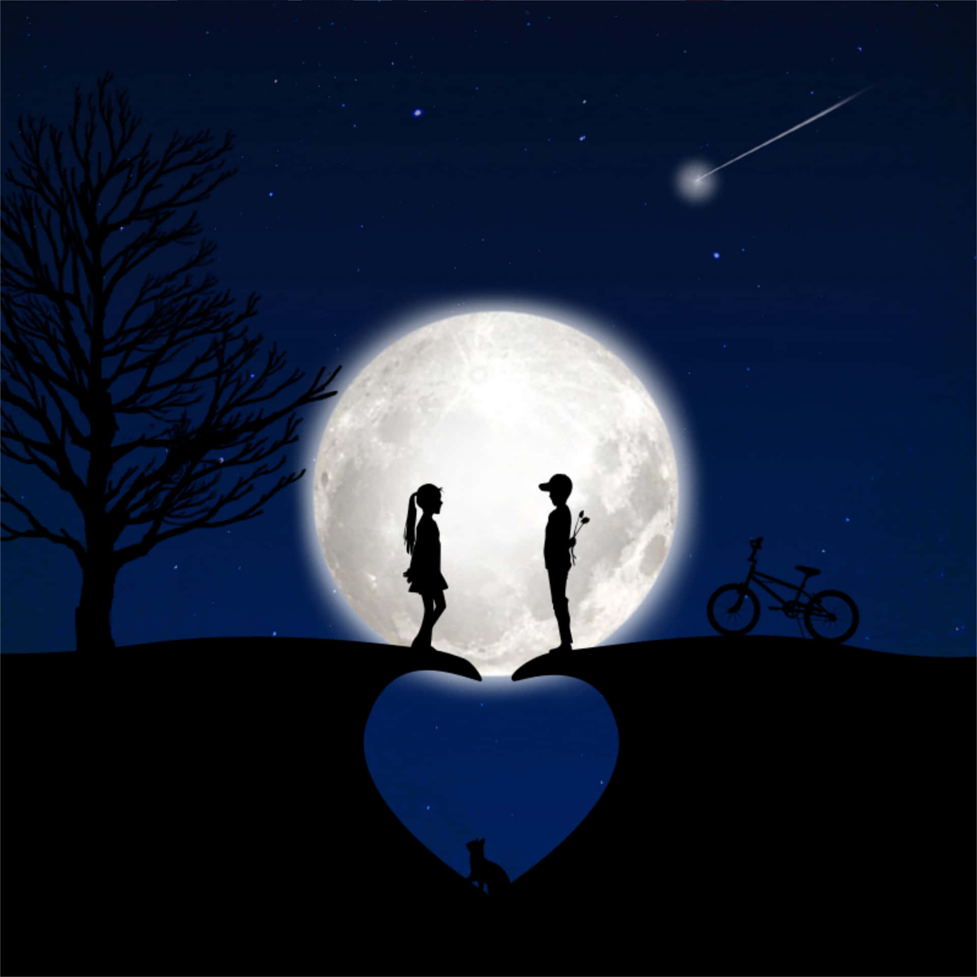 Couple In A Unilateral Relationship Wallpaper