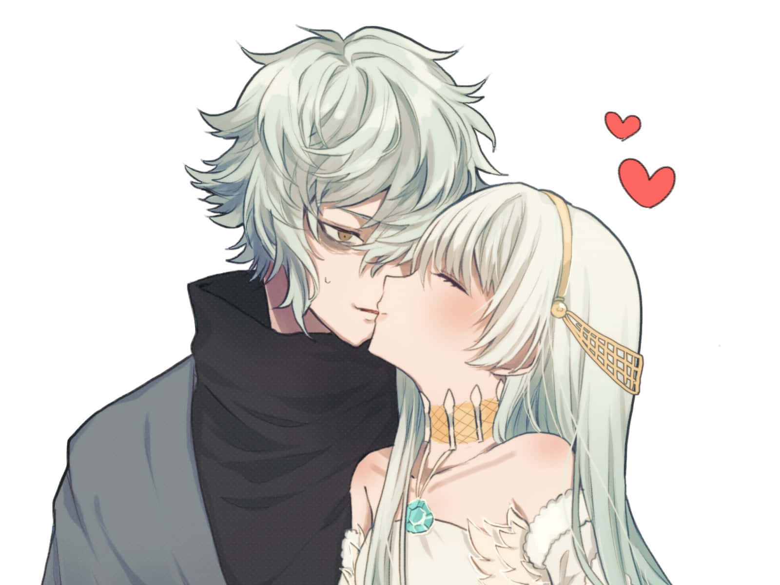 Anime Couple Kissing Artwork Picture