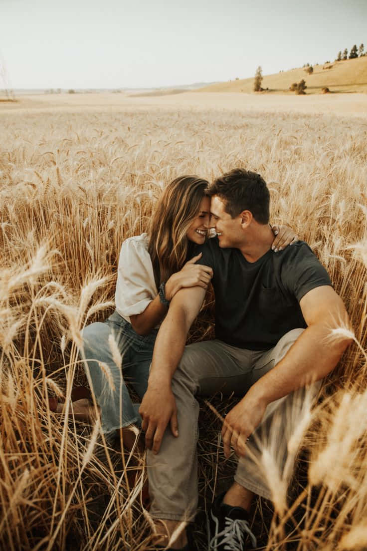 Couple In Brown Field Picture
