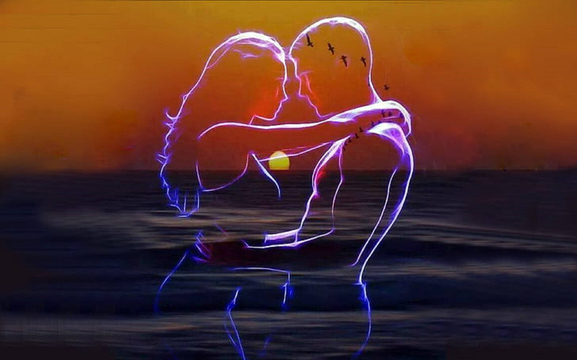 Couple Romantic Love Digital Art