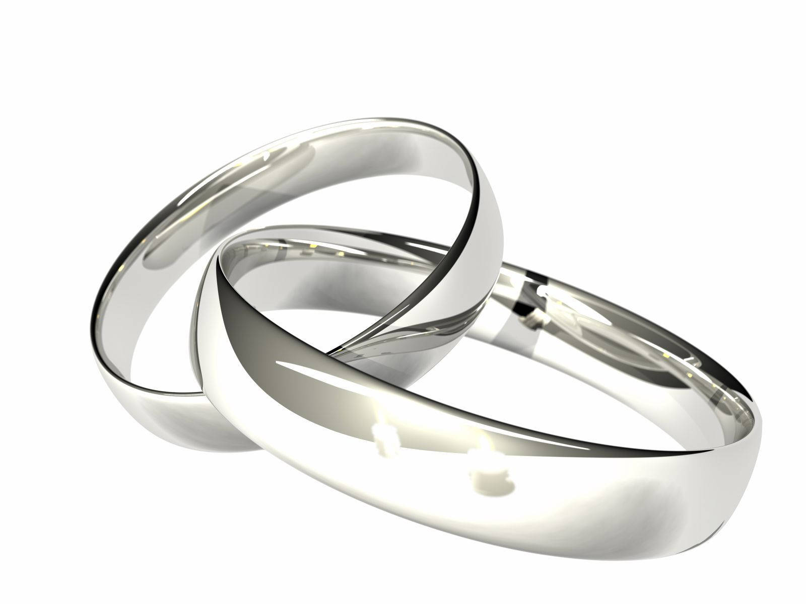 Couple Silver Wedding Rings