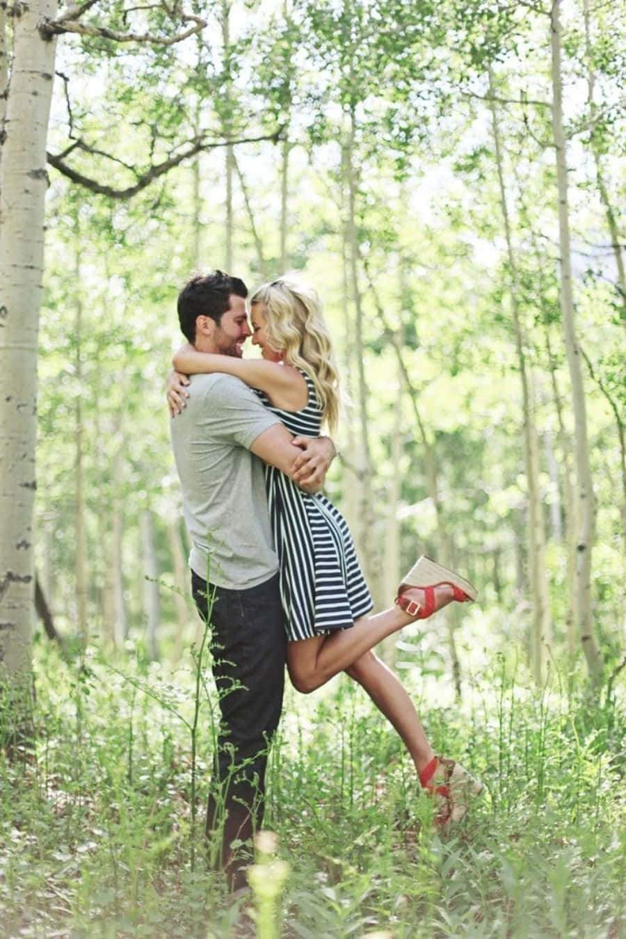 Couples Hugging With Grasses Picture