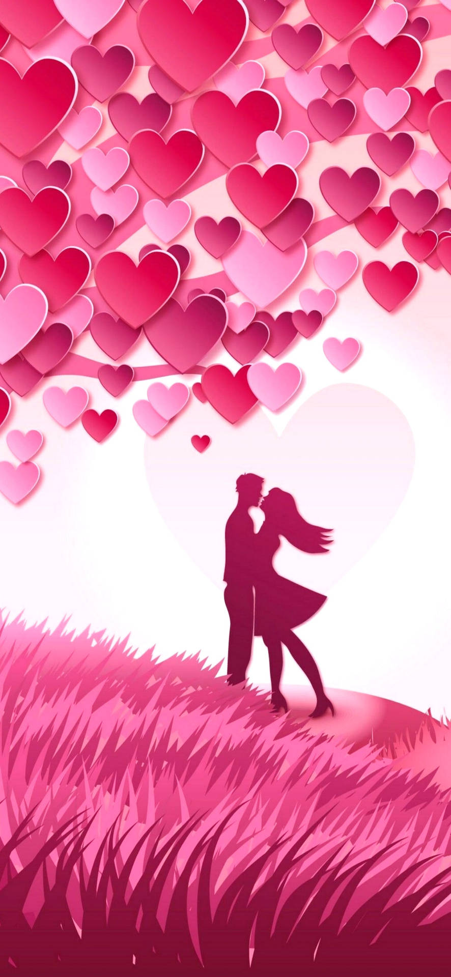 Couples Kissing Love Phone Wallpaper