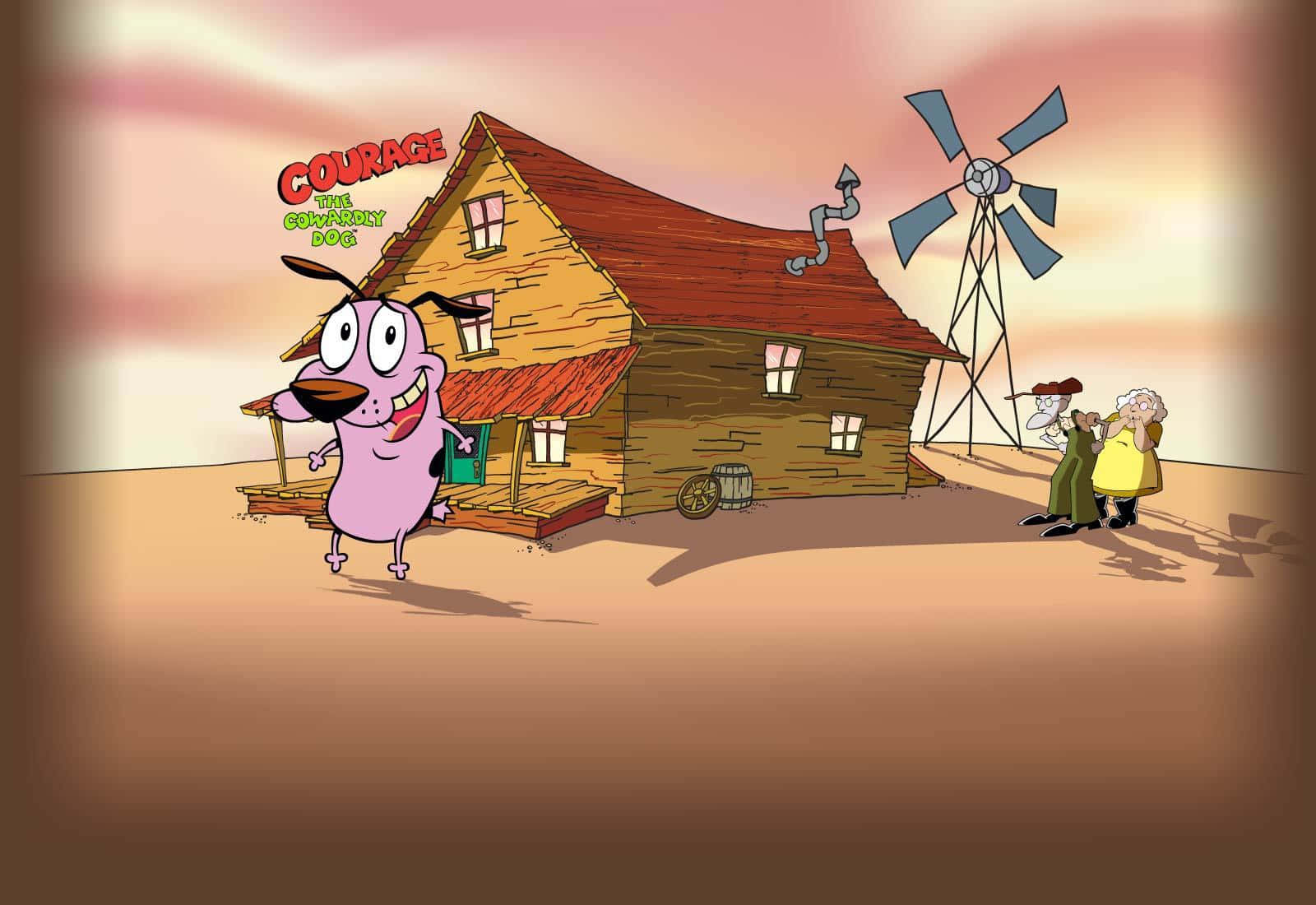 Courage The Cowardly Dog Bagge Farmhouse Wallpaper