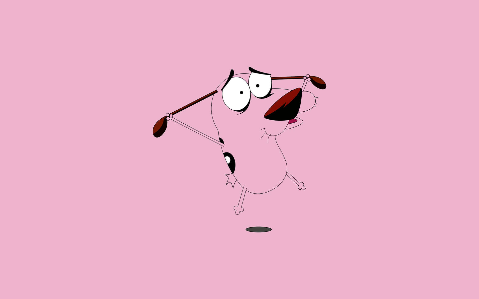 Pink Aesthetic Courage The Cowardly Dog Wallpaper