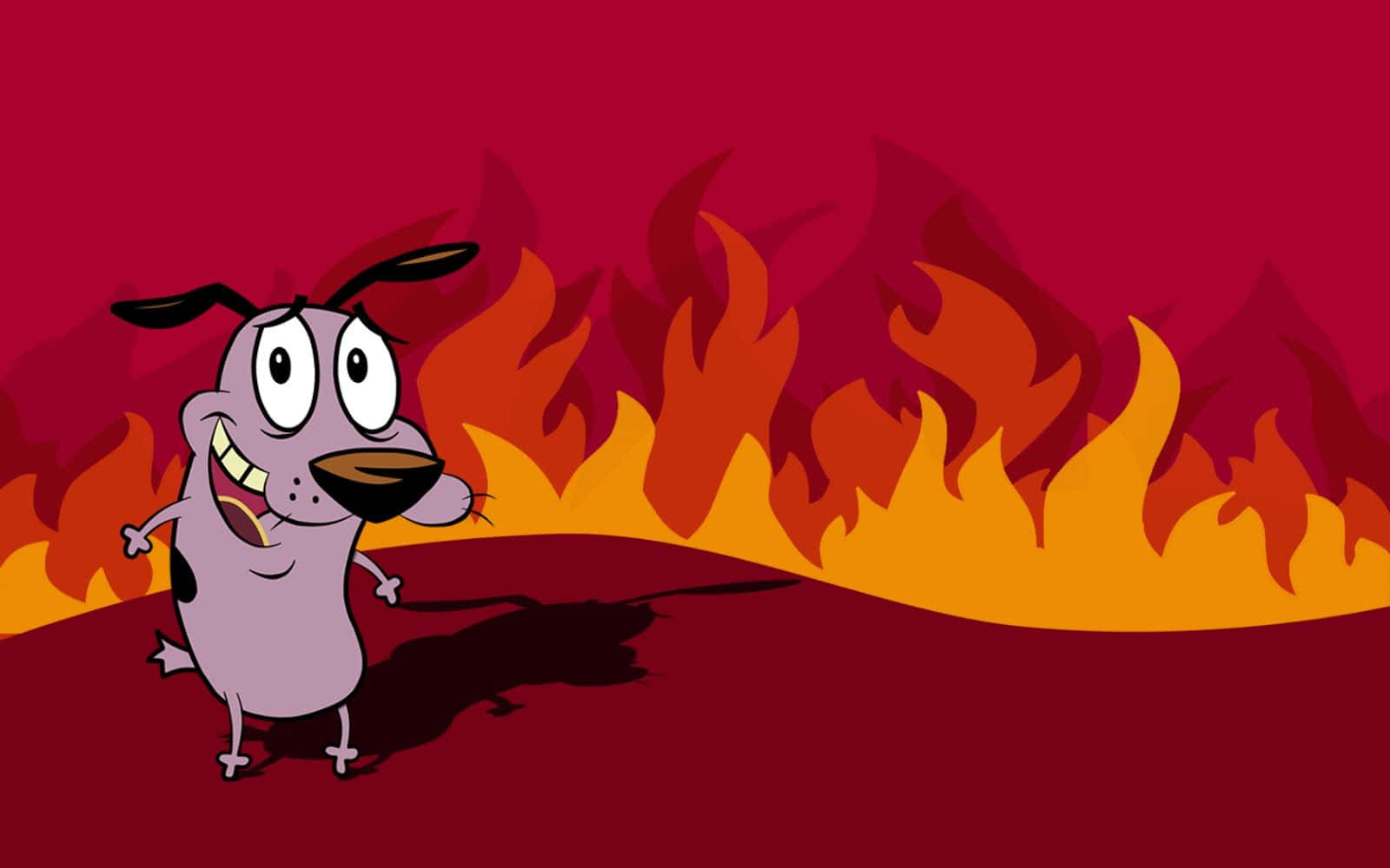 Courage The Cowardly Dog Burning Wallpaper