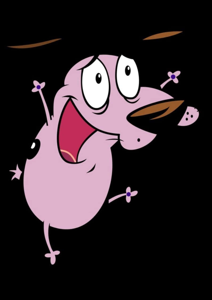 Courage The Cowardly Dog Overcoming Challenges Wallpaper