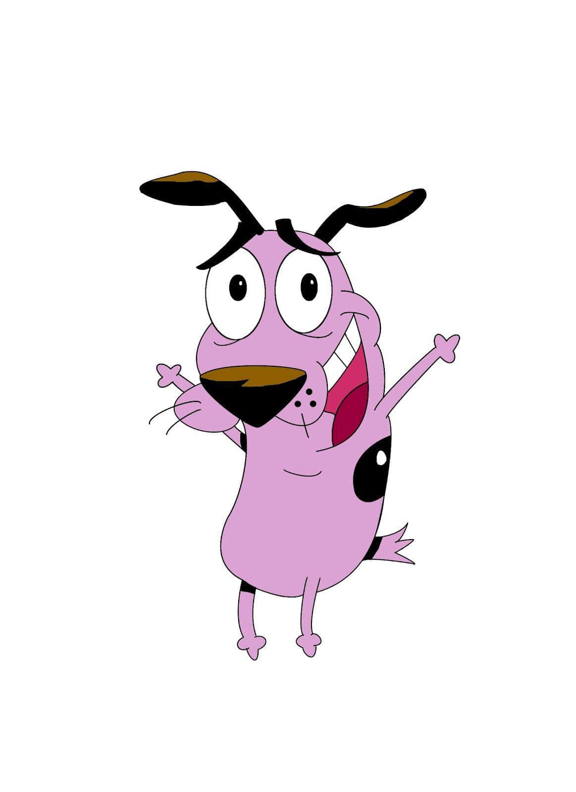 Courage The Cowardly Dog Facing His Fears Wallpaper
