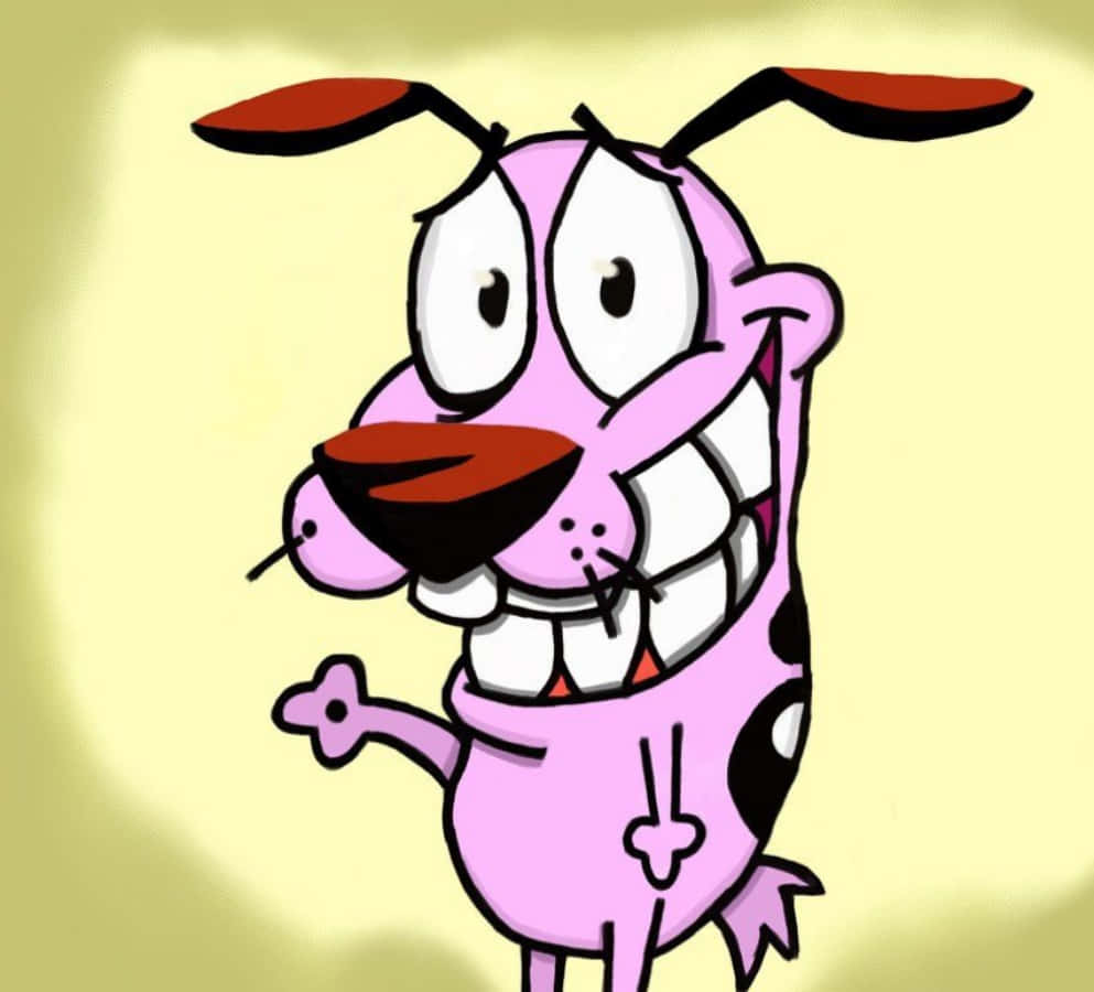 Courage The Cowardly Dog Battles His Fears Wallpaper