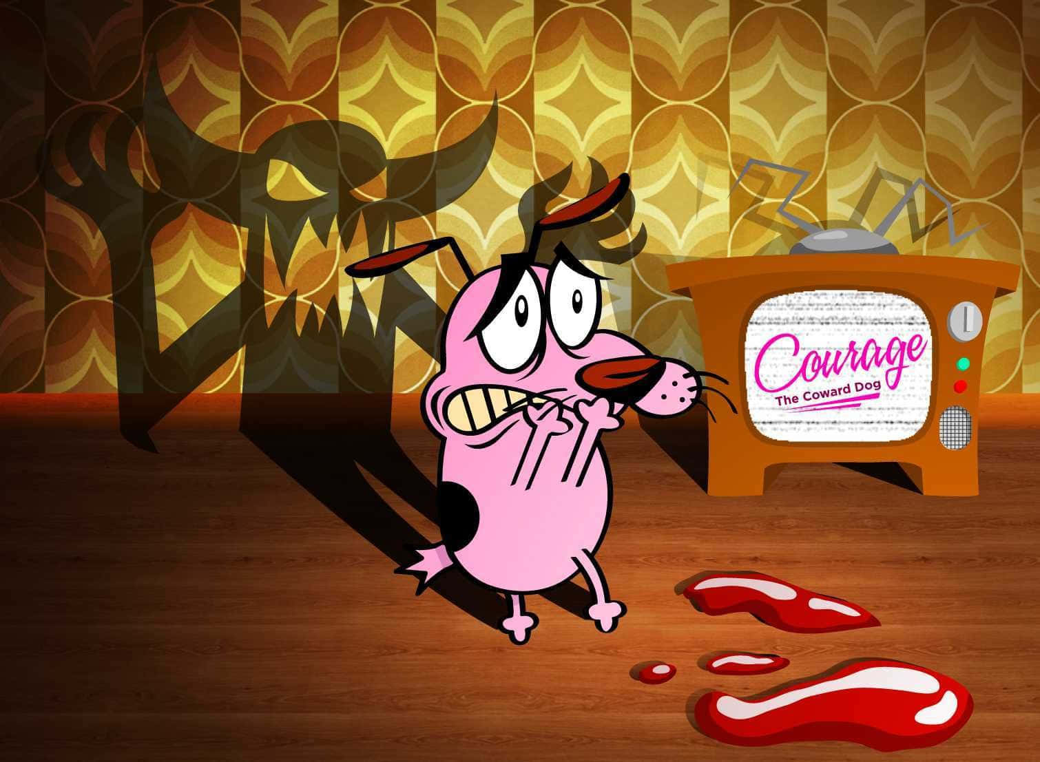 Courage The Cowardly Dog Scared Monster Blood Wallpaper