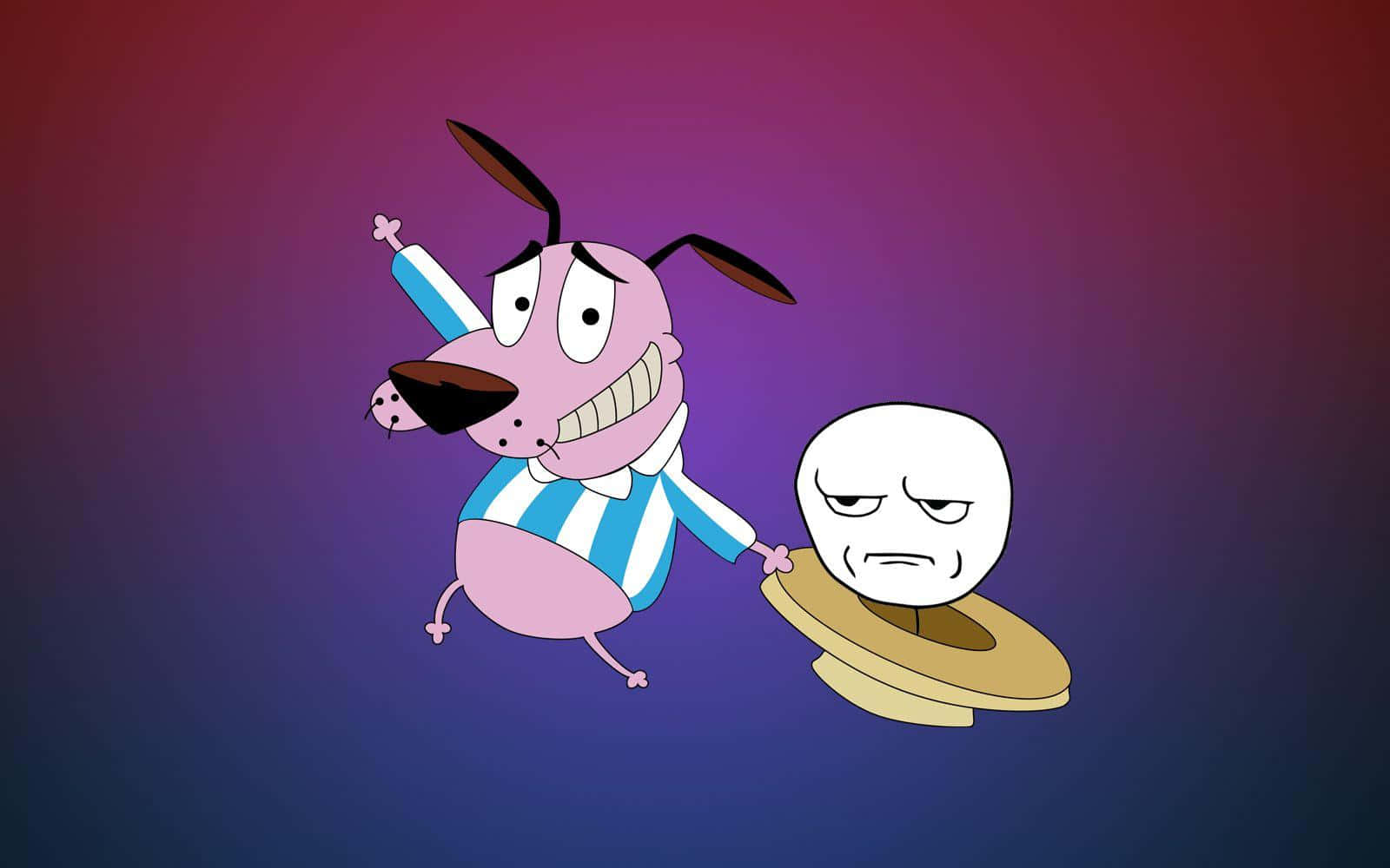 Courage The Cowardly Dog Teaches Us That Courage Is The Key To Overcoming Any Challenge. Wallpaper