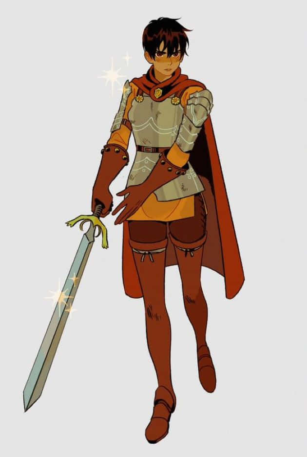 Courageous Warrior Casca From Berserk Anime Series Wallpaper