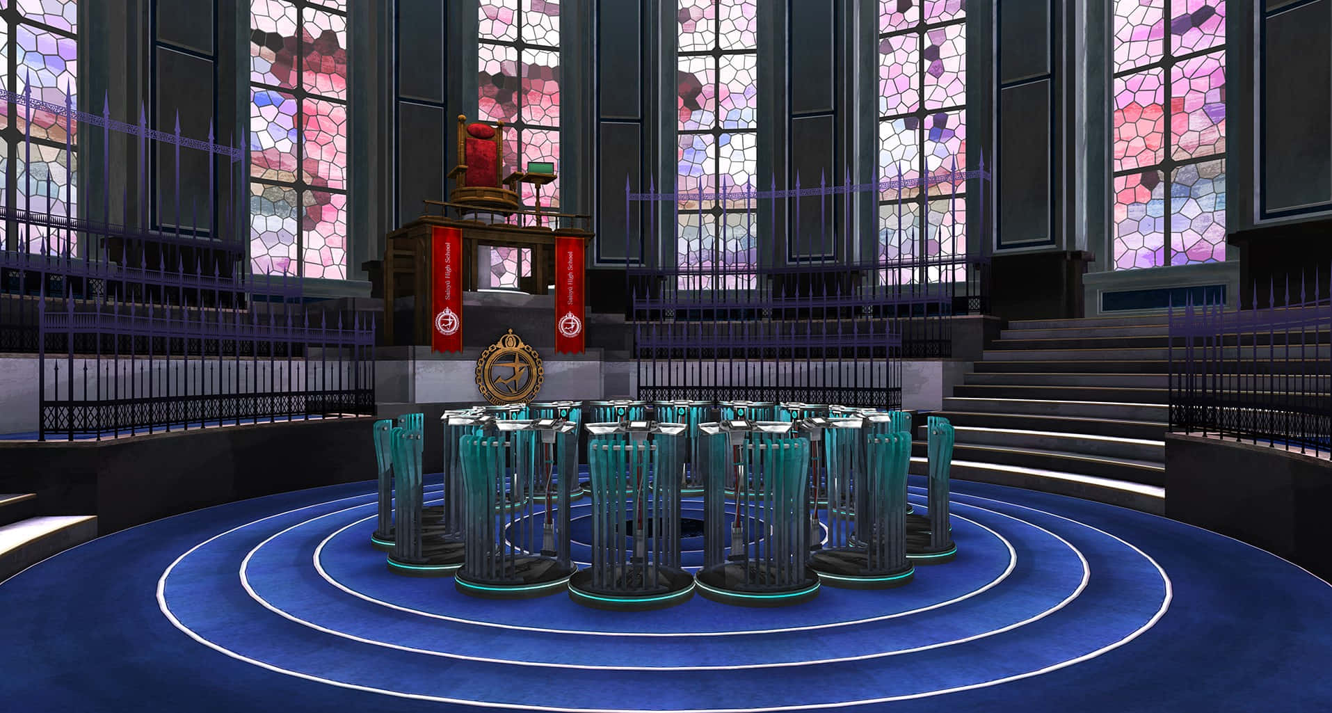 Animated Danganronpa 3 Courtroom Background