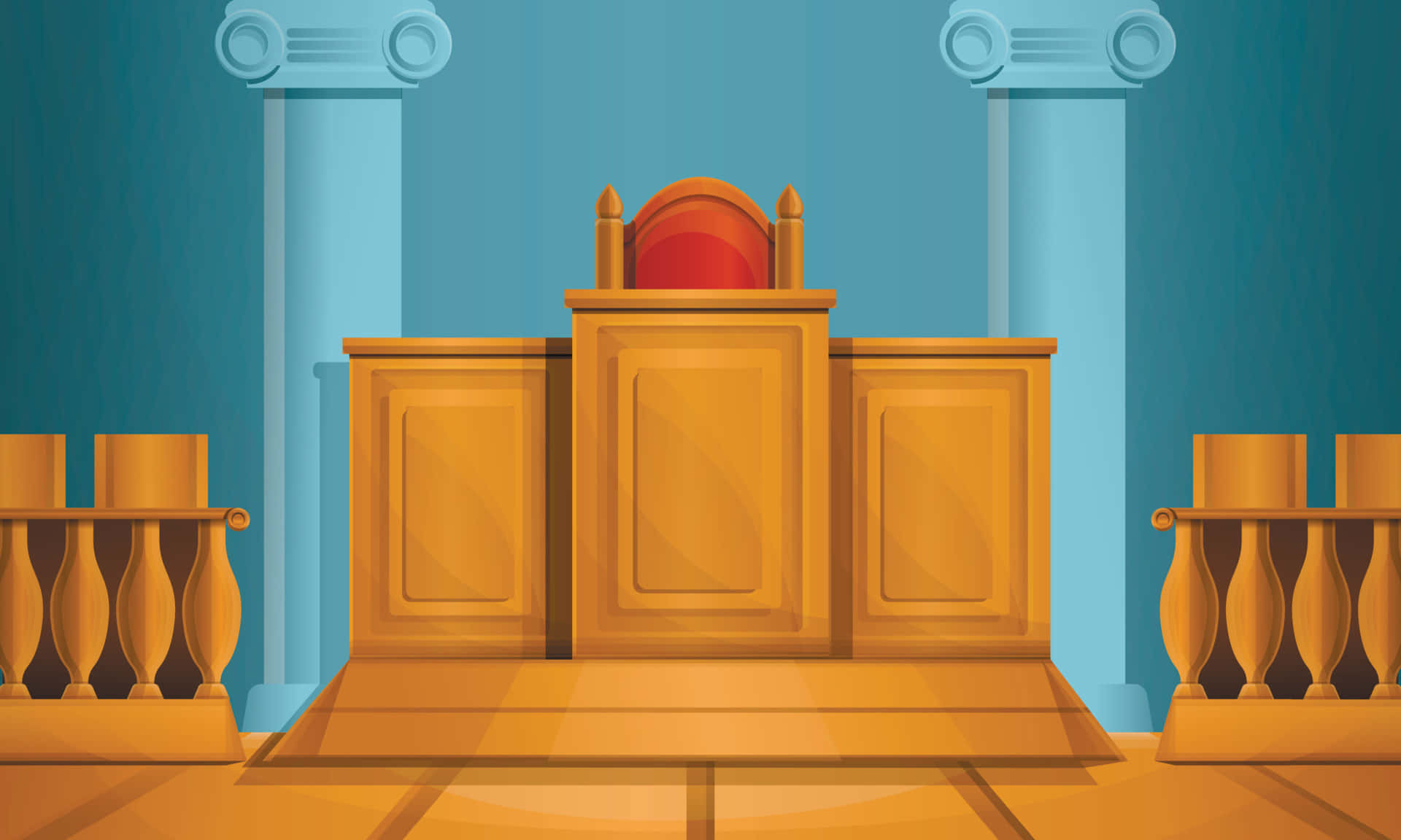Empty Courtroom Background Vector Art Background
