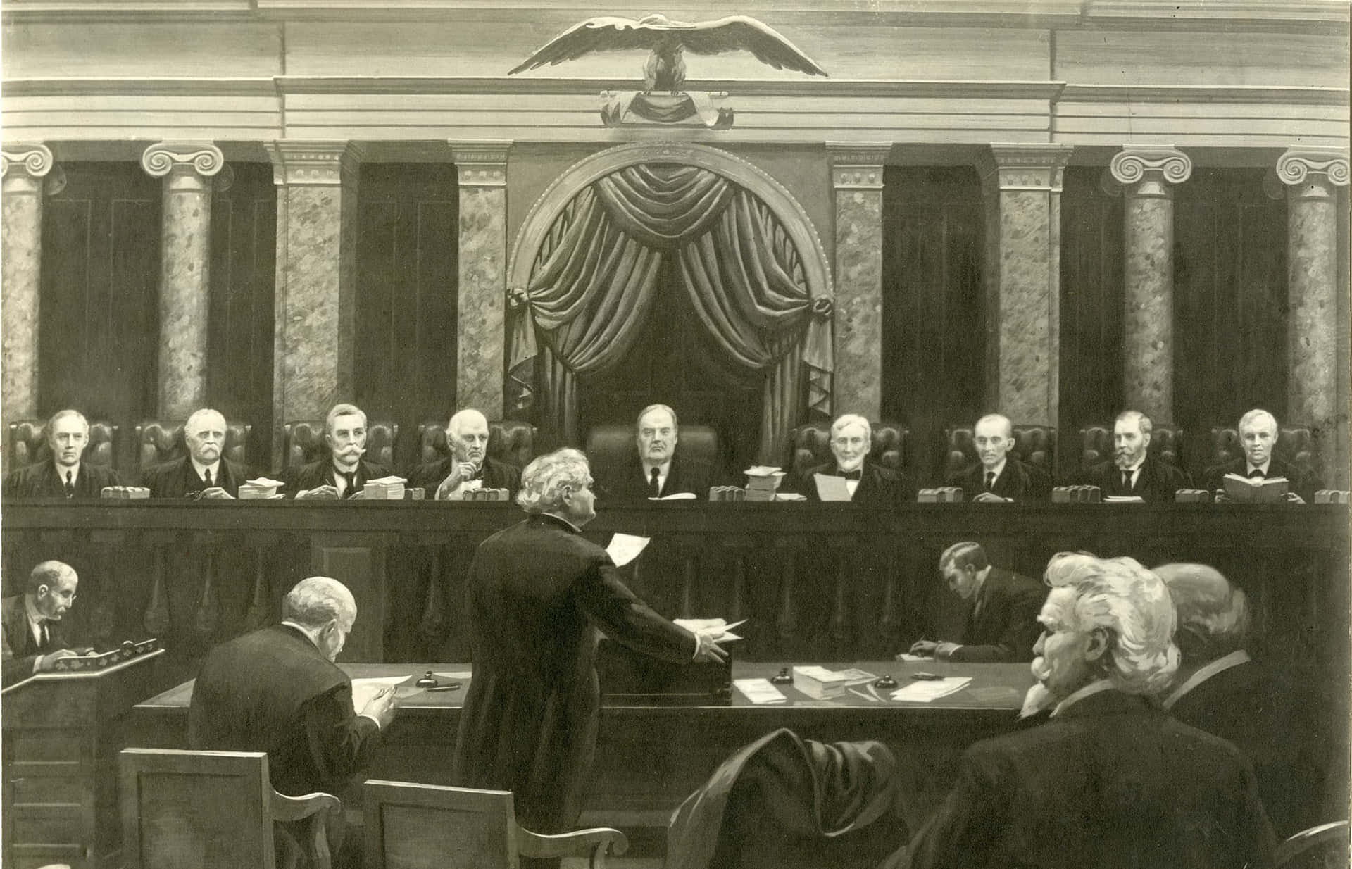 Supreme Court Of USA 1911 Courtroom Background