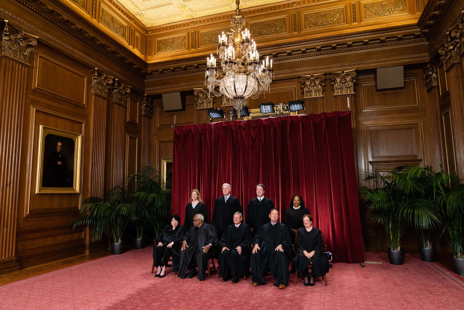 Supreme Court Justices Courtroom Background
