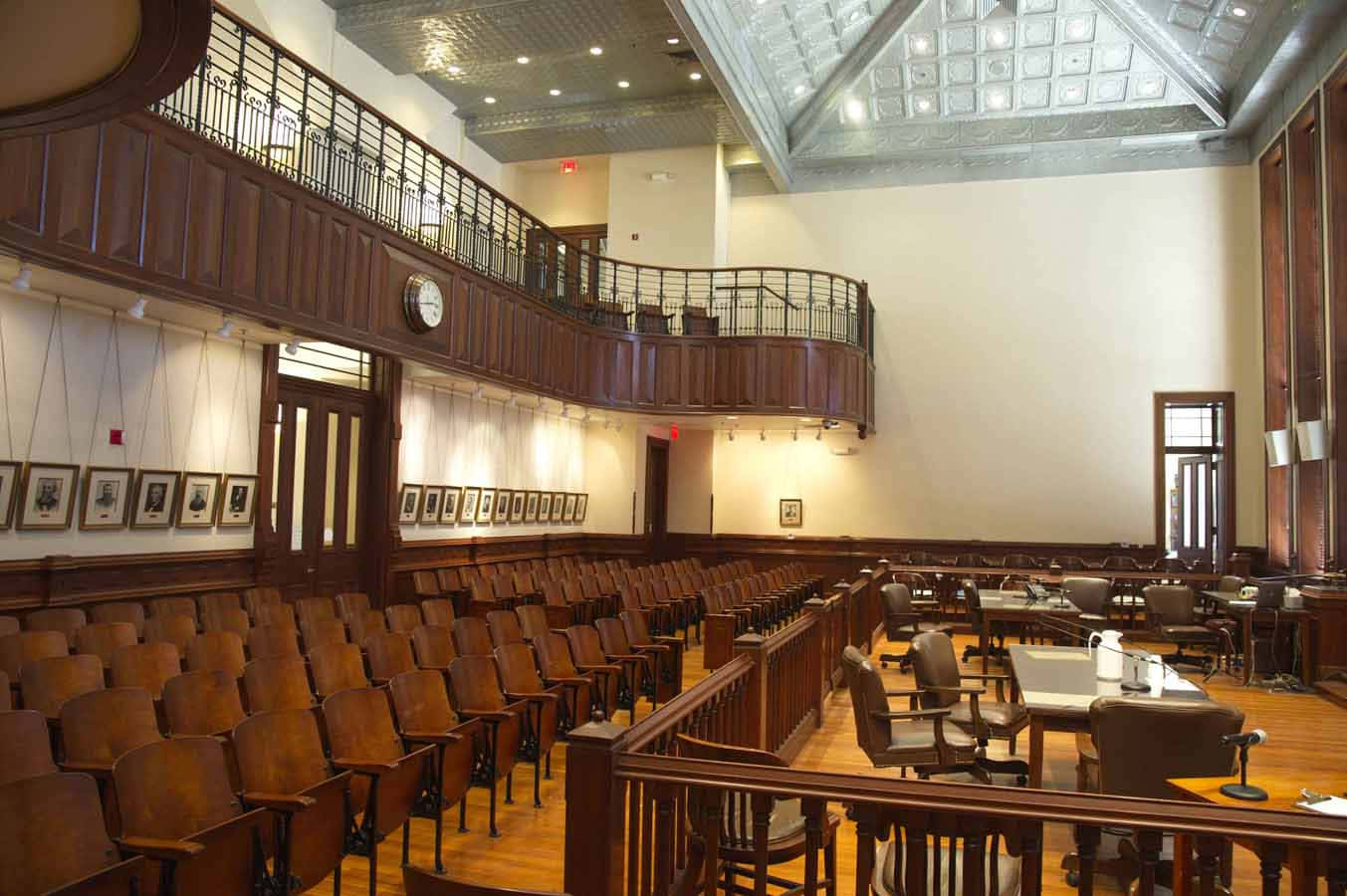 A view of the court room, where justice is served