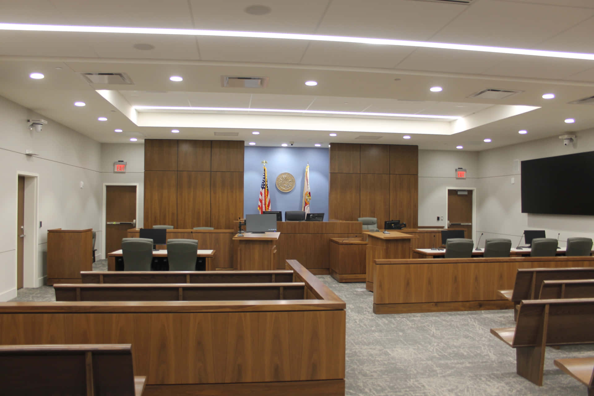 Modern Courtroom for Legal Trials
