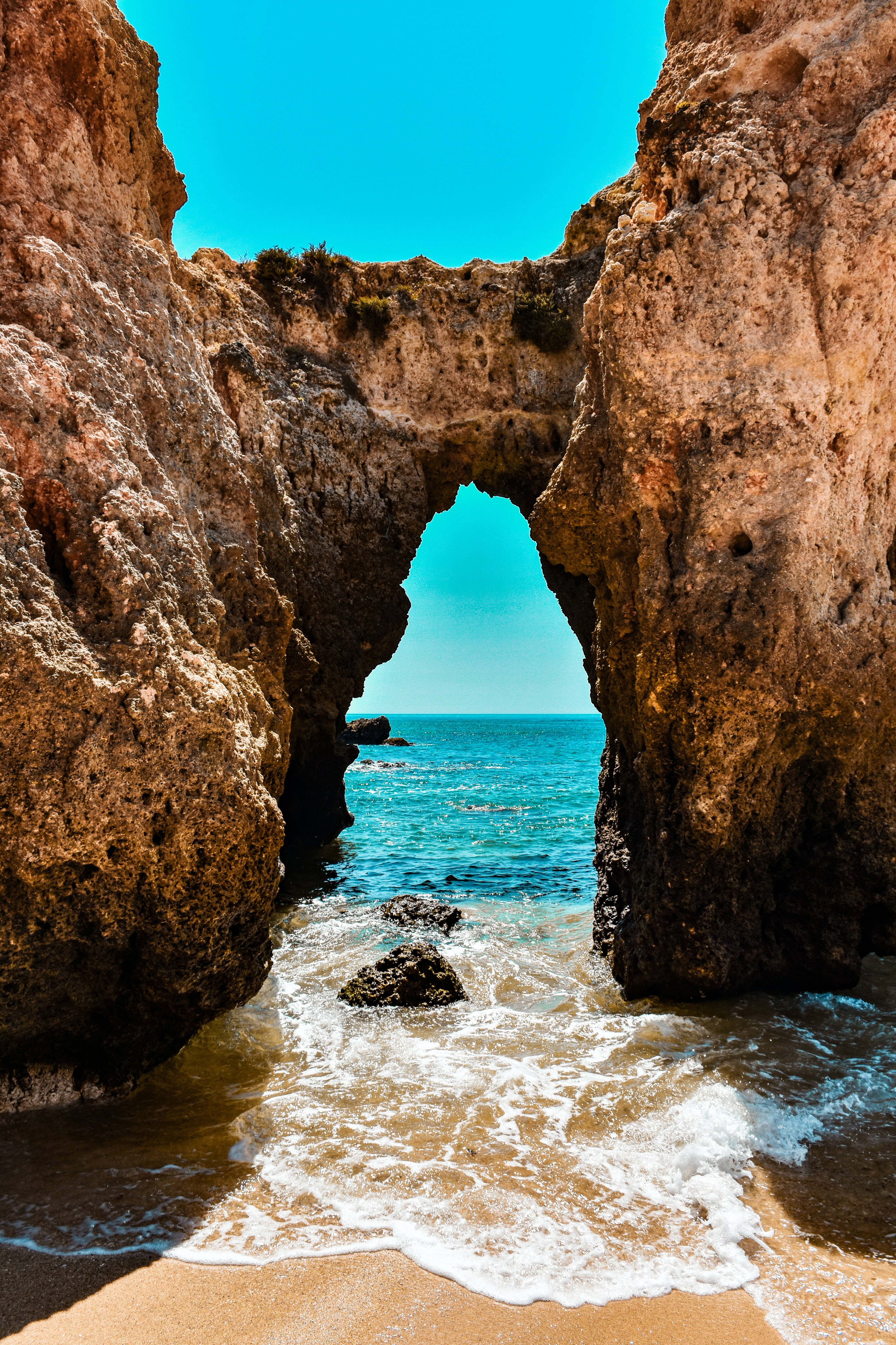 Cove Arch Beach Android Wallpaper