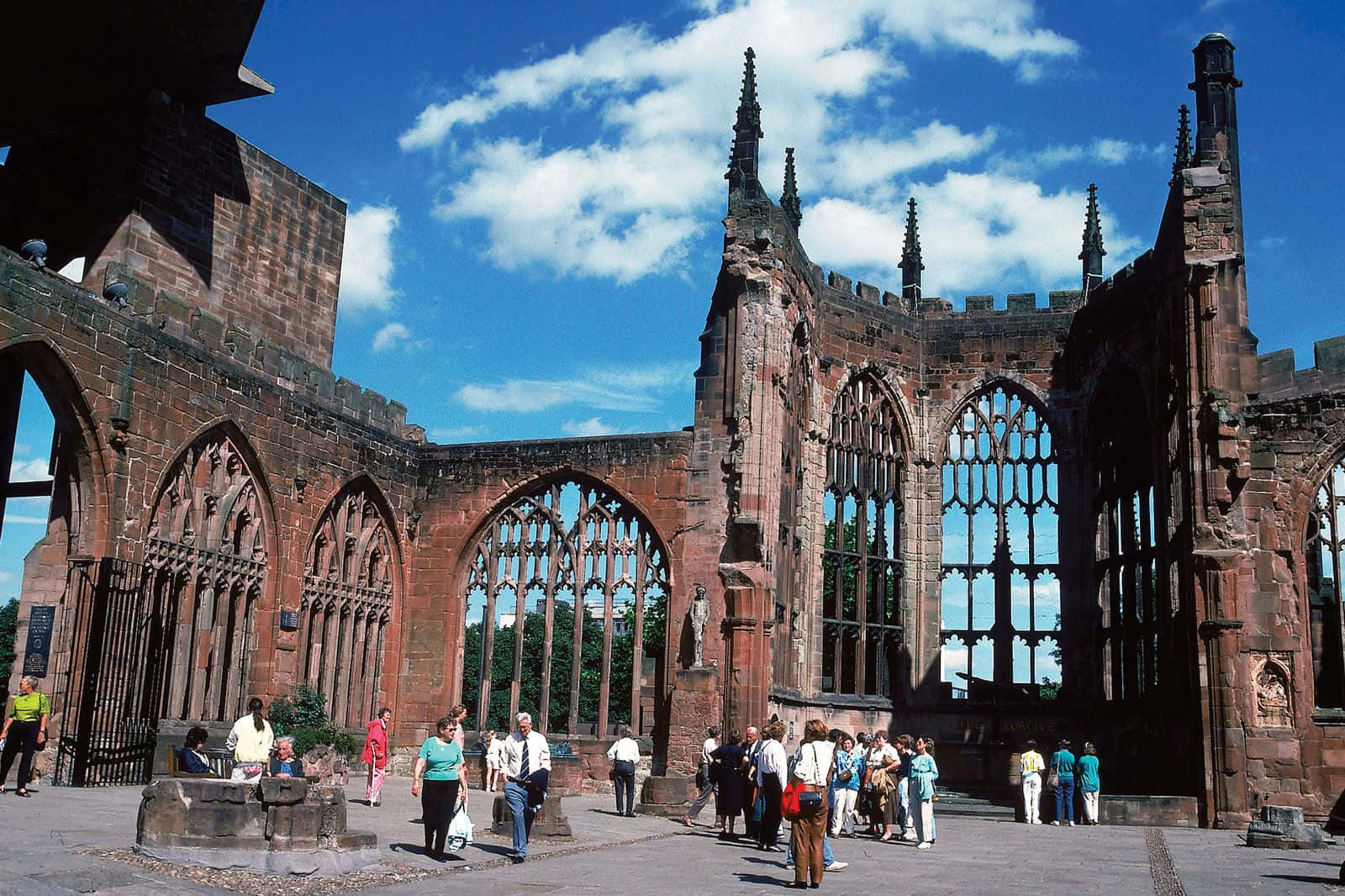 Coventry Cathedral Ruins Sunny Day Wallpaper