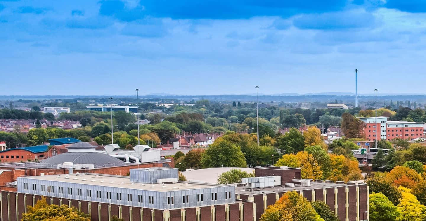 Coventry Cityscape Aerial View Wallpaper