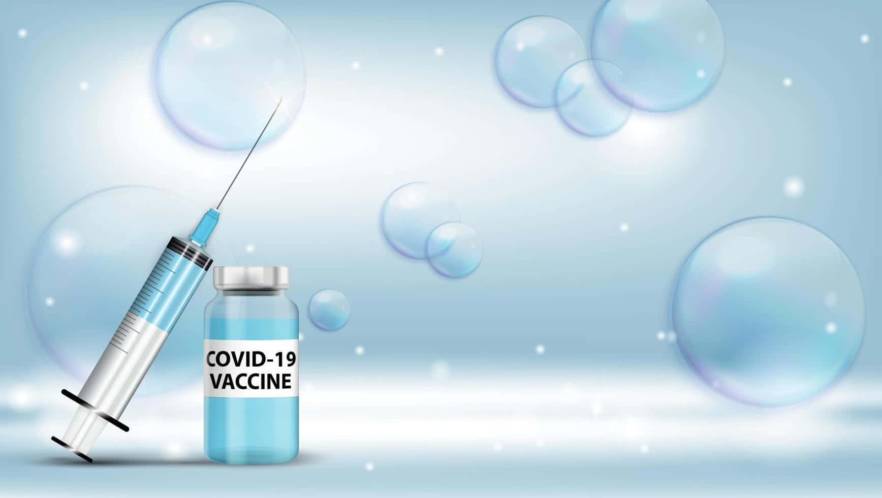 Covid-19 Vaccine Bubbles Medical Background