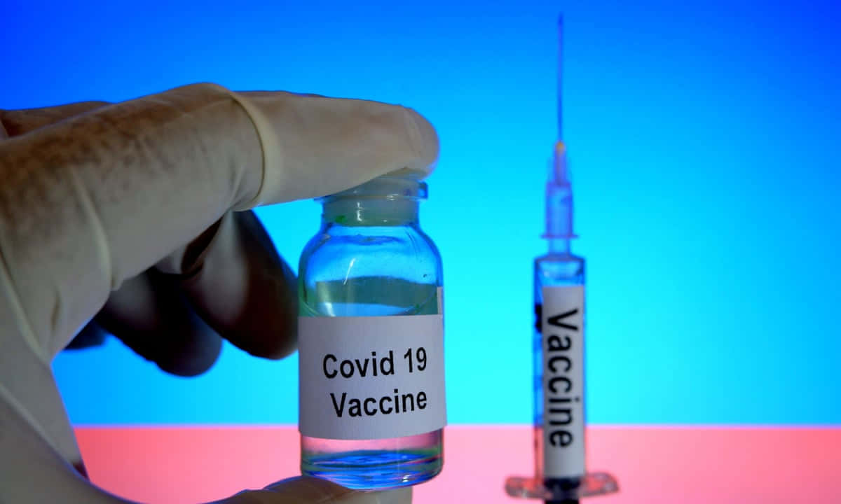 Covid19 Impfstoff Etiketten Wallpaper