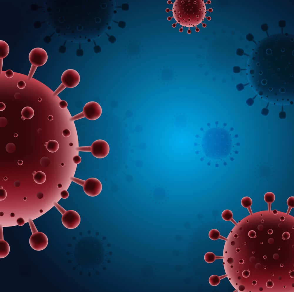 Coronaviruses On A Dark Background