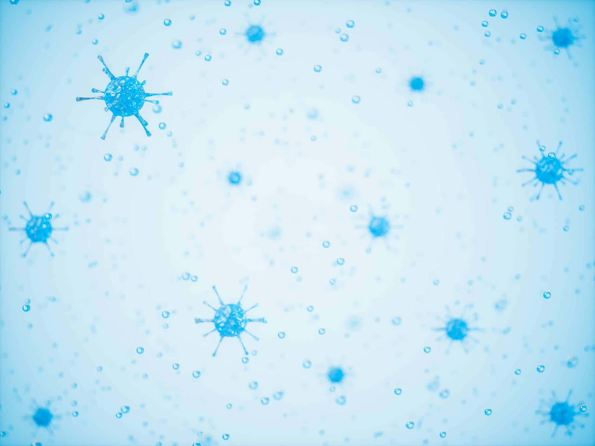 Célulasbacterianas Azules Sobre Un Fondo Azul