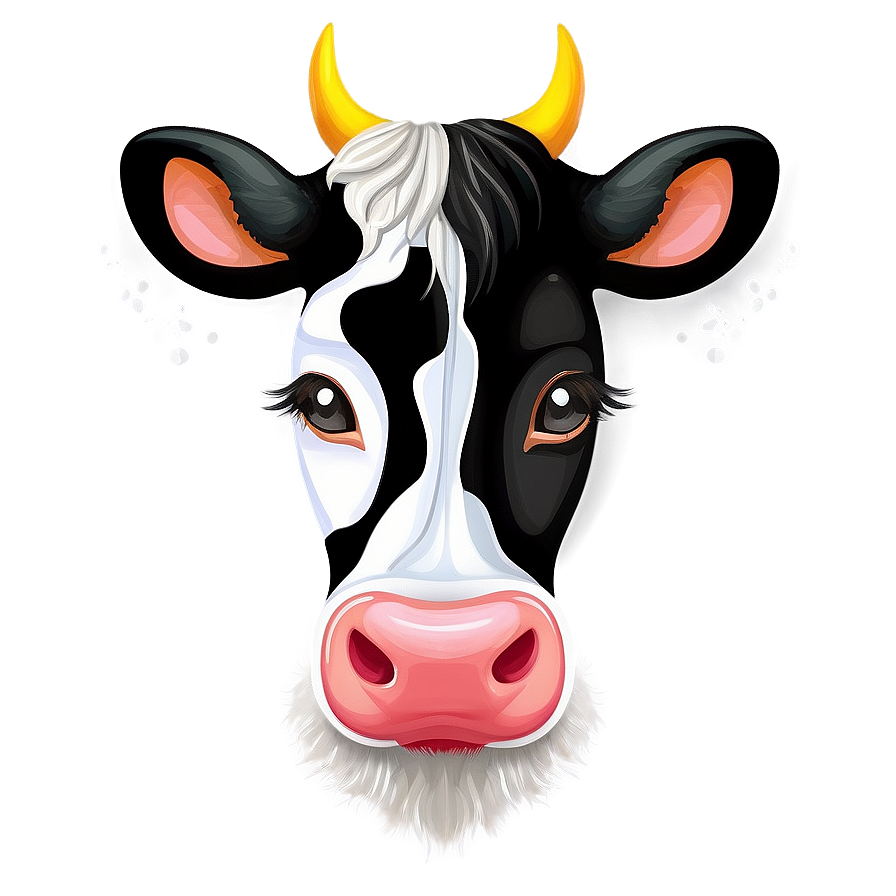 Cow Face Painting Png Lvm PNG