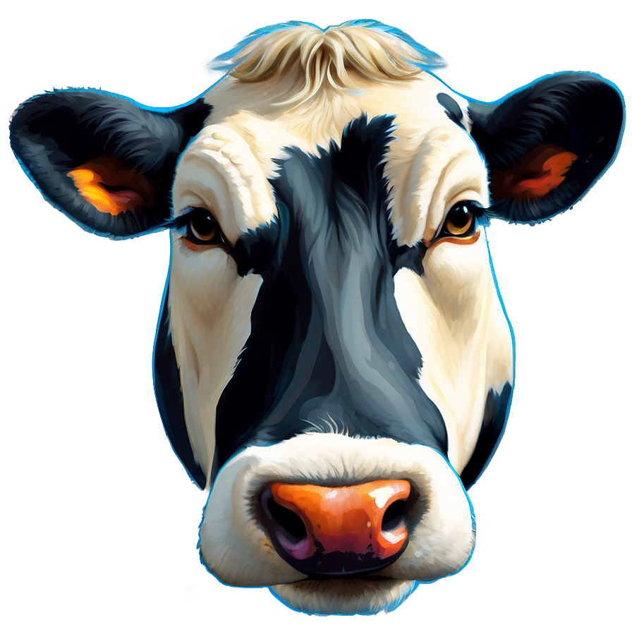 Cow Face Vector Png Qsc12 PNG