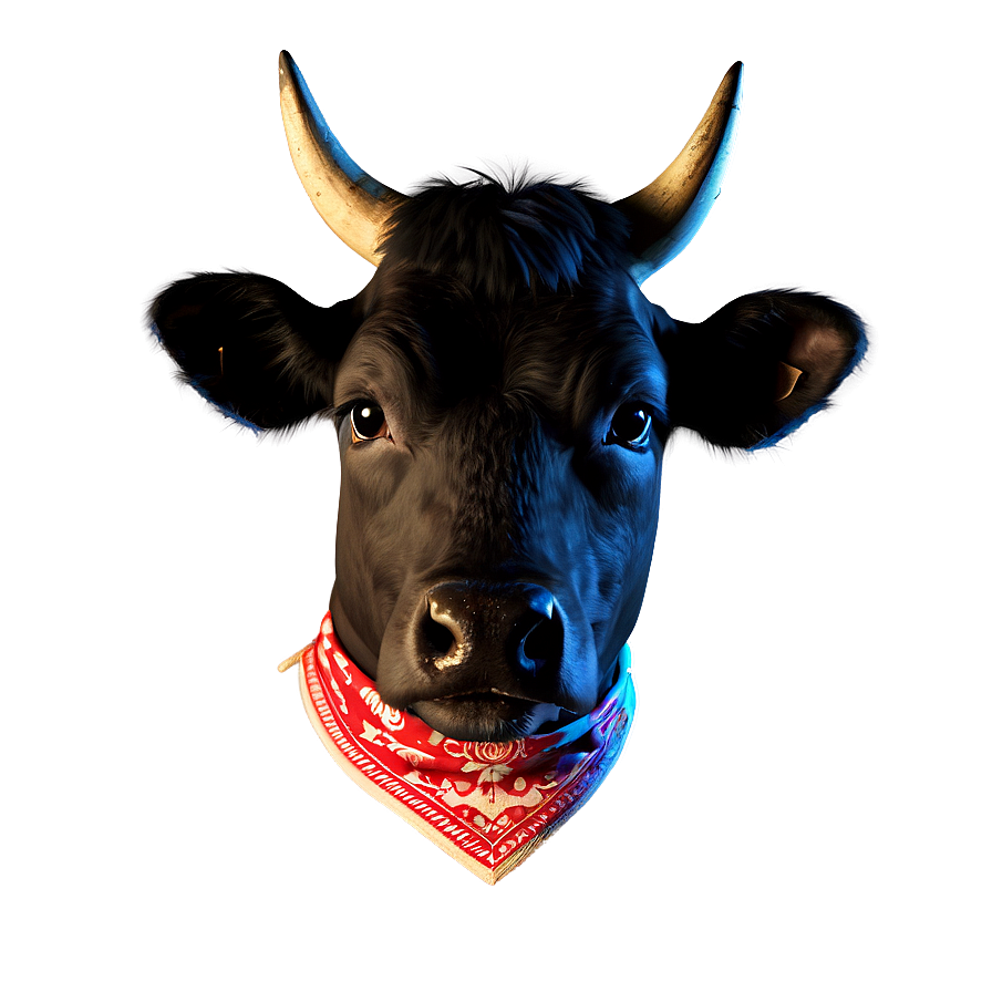 Cow Face With Bandana Png Han97 PNG