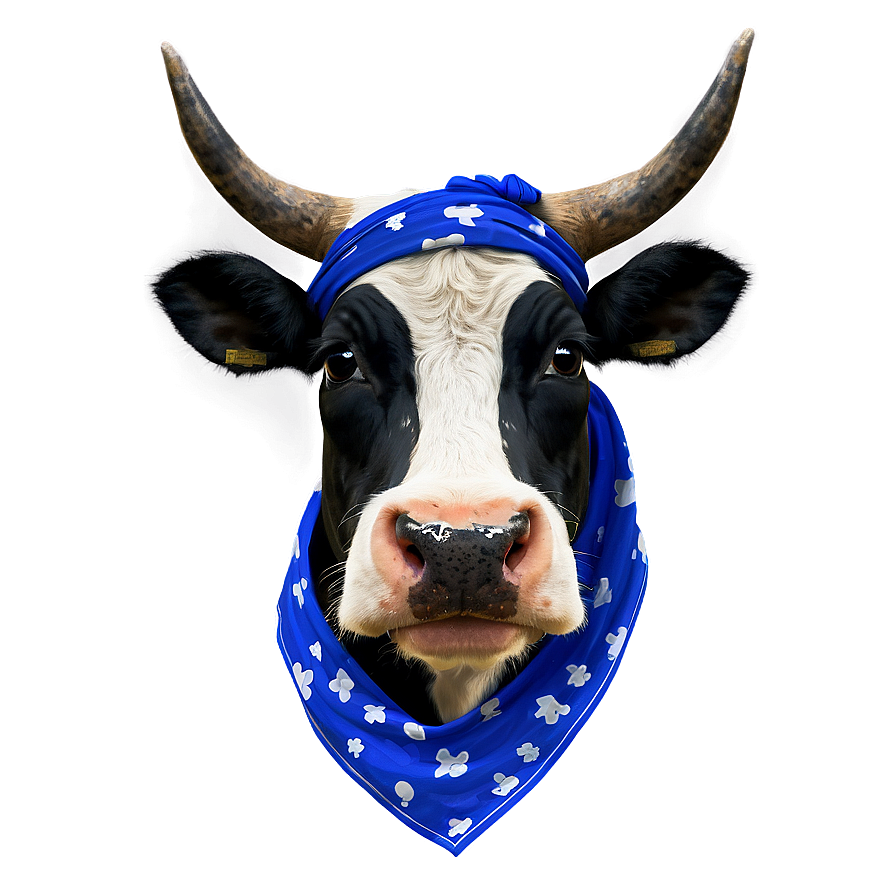 Cow Face With Bandana Png Too19 PNG