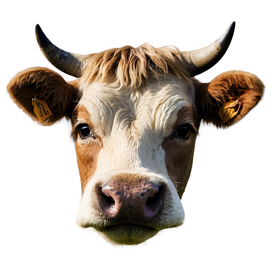 Cow Face With Bow Png 06212024 PNG