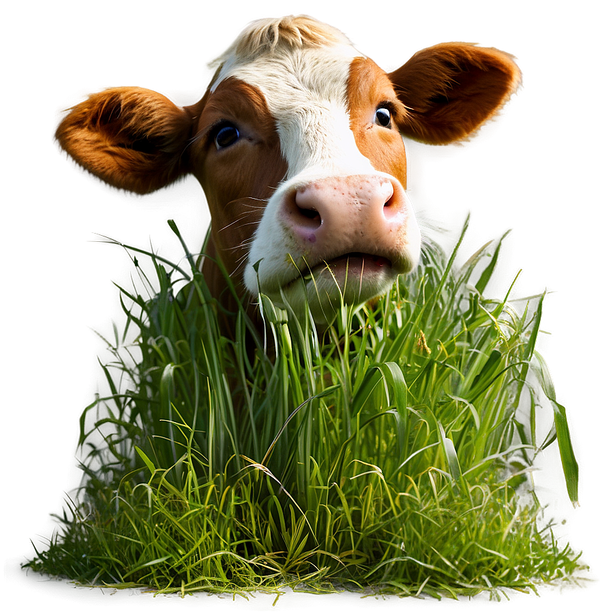 Cow Face With Grass Png 06212024 PNG