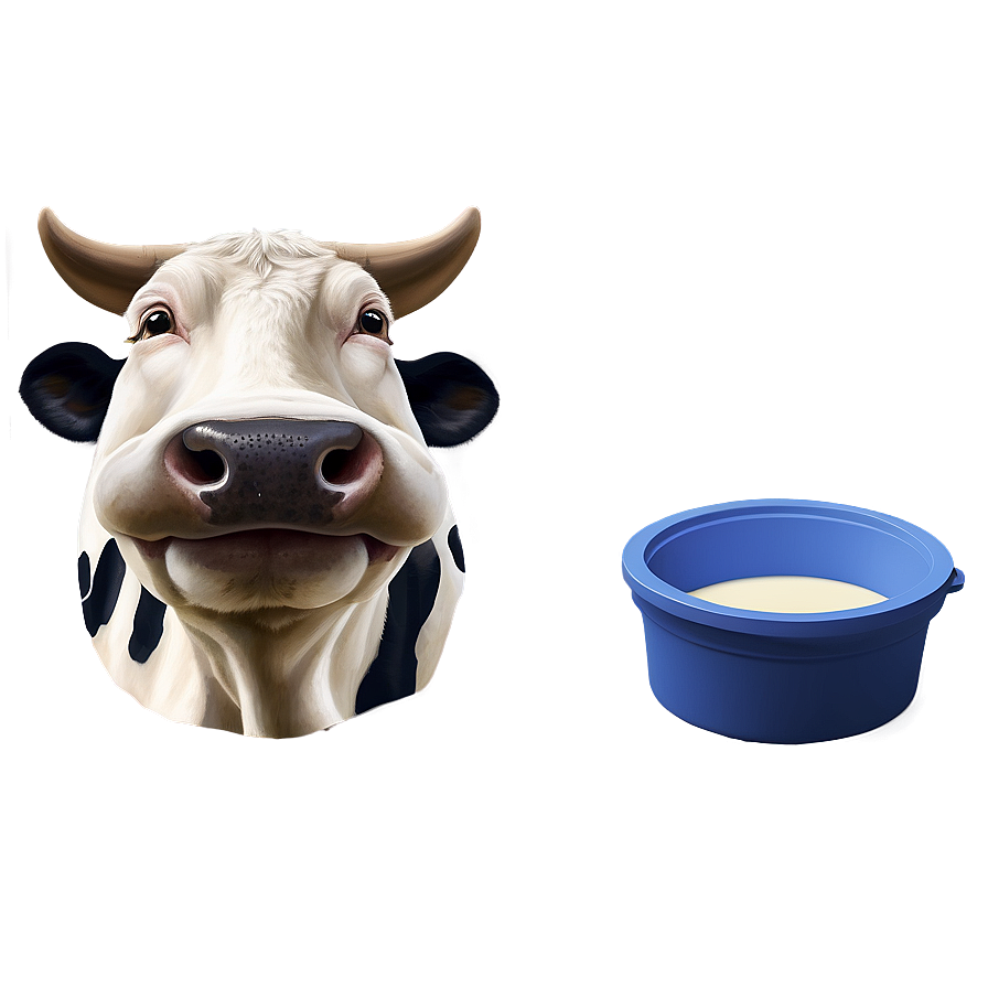 Cow Face With Milk Bucket Png Opv PNG