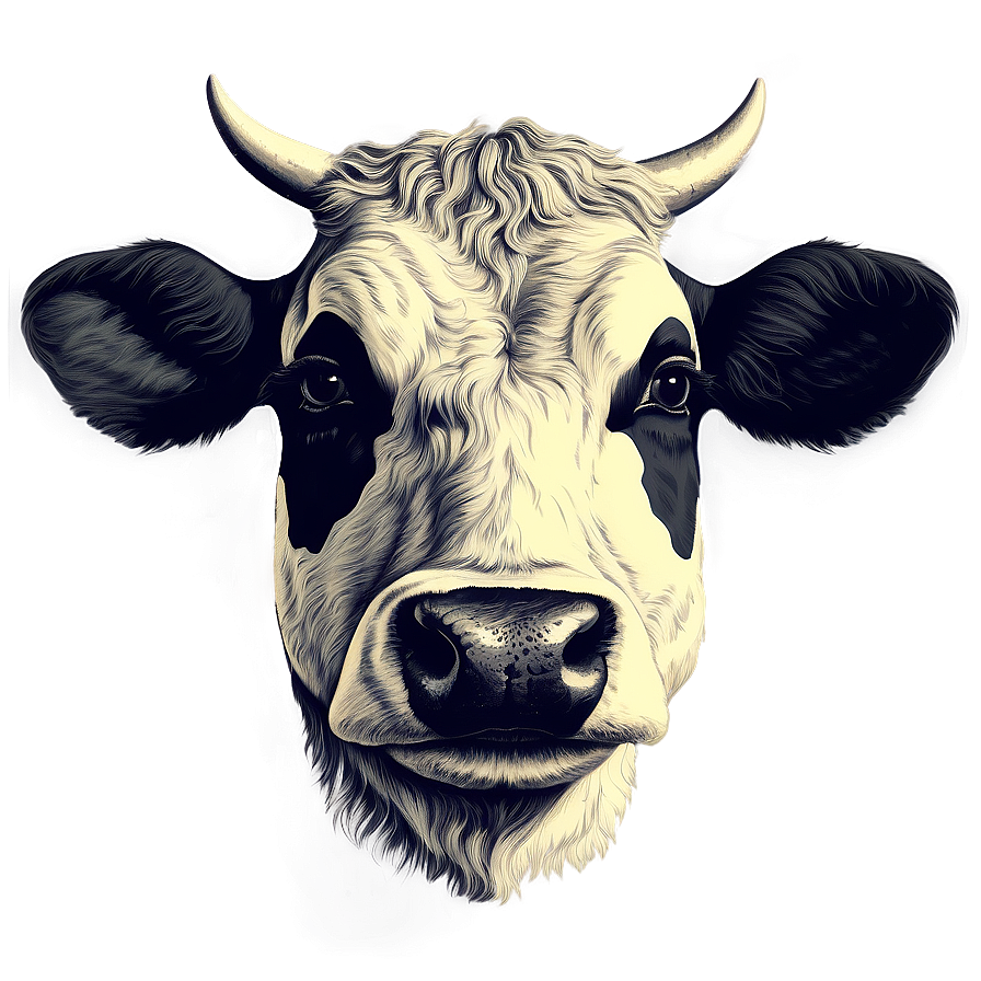 Cow Head Engraving Png 57 PNG