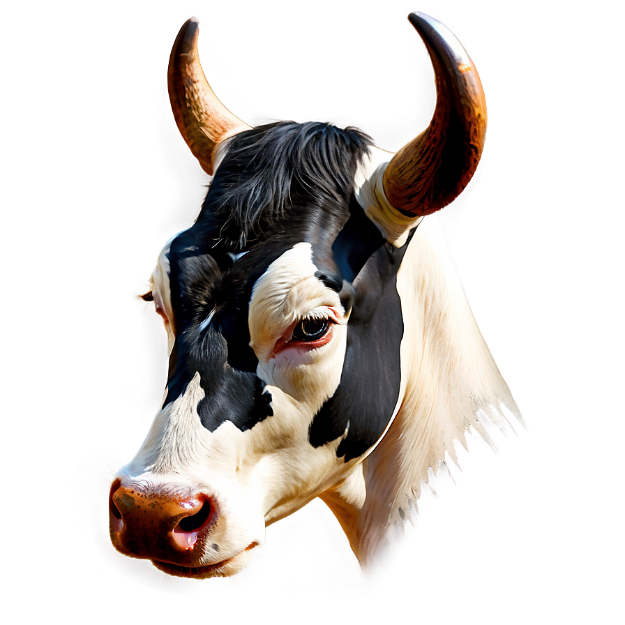 Cow Head Illustration Png 06212024 PNG