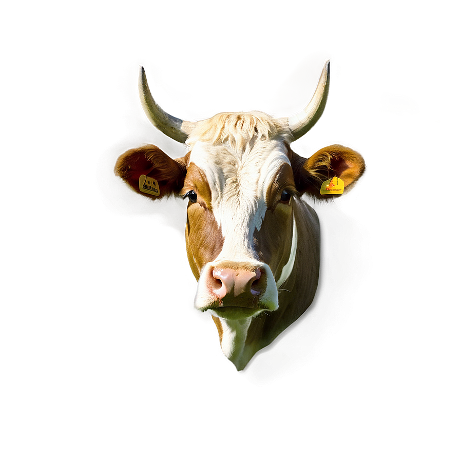 Cow Head On Green Background Png Cys PNG