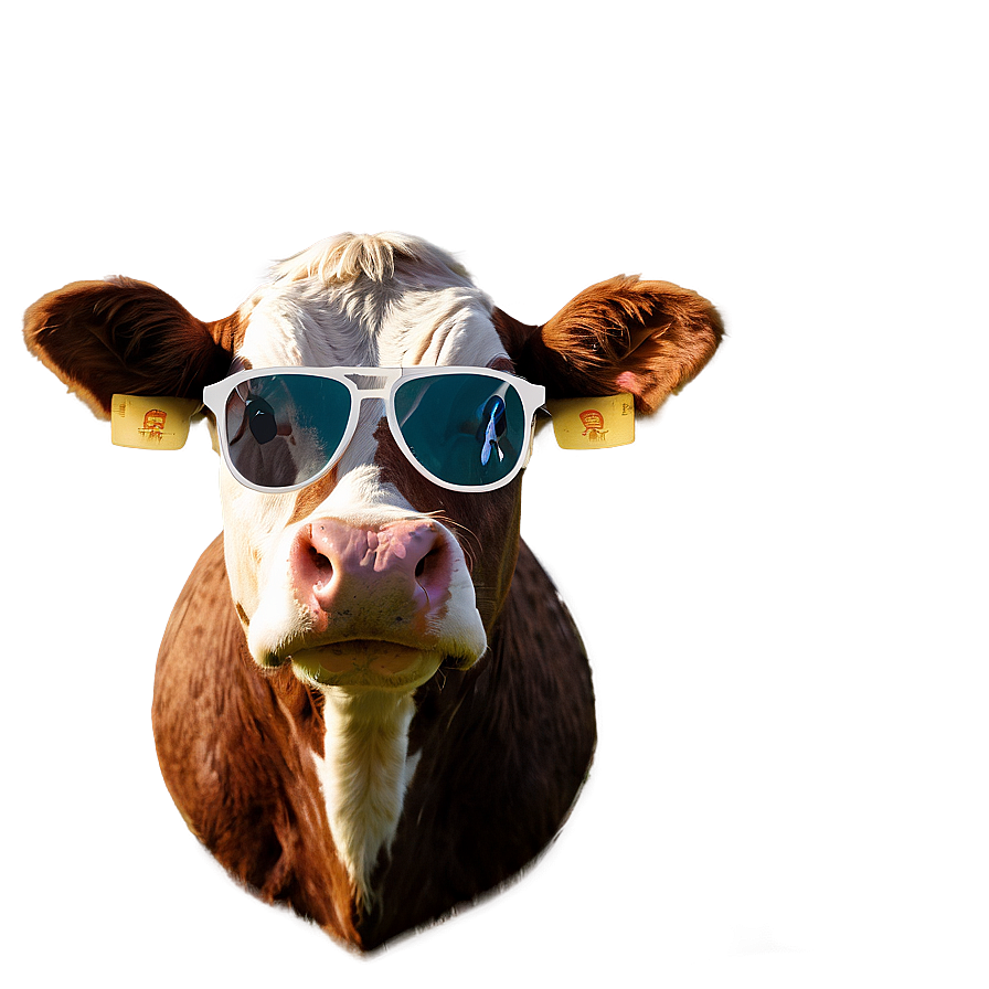 Cow Head With Sunglasses Png Olu PNG