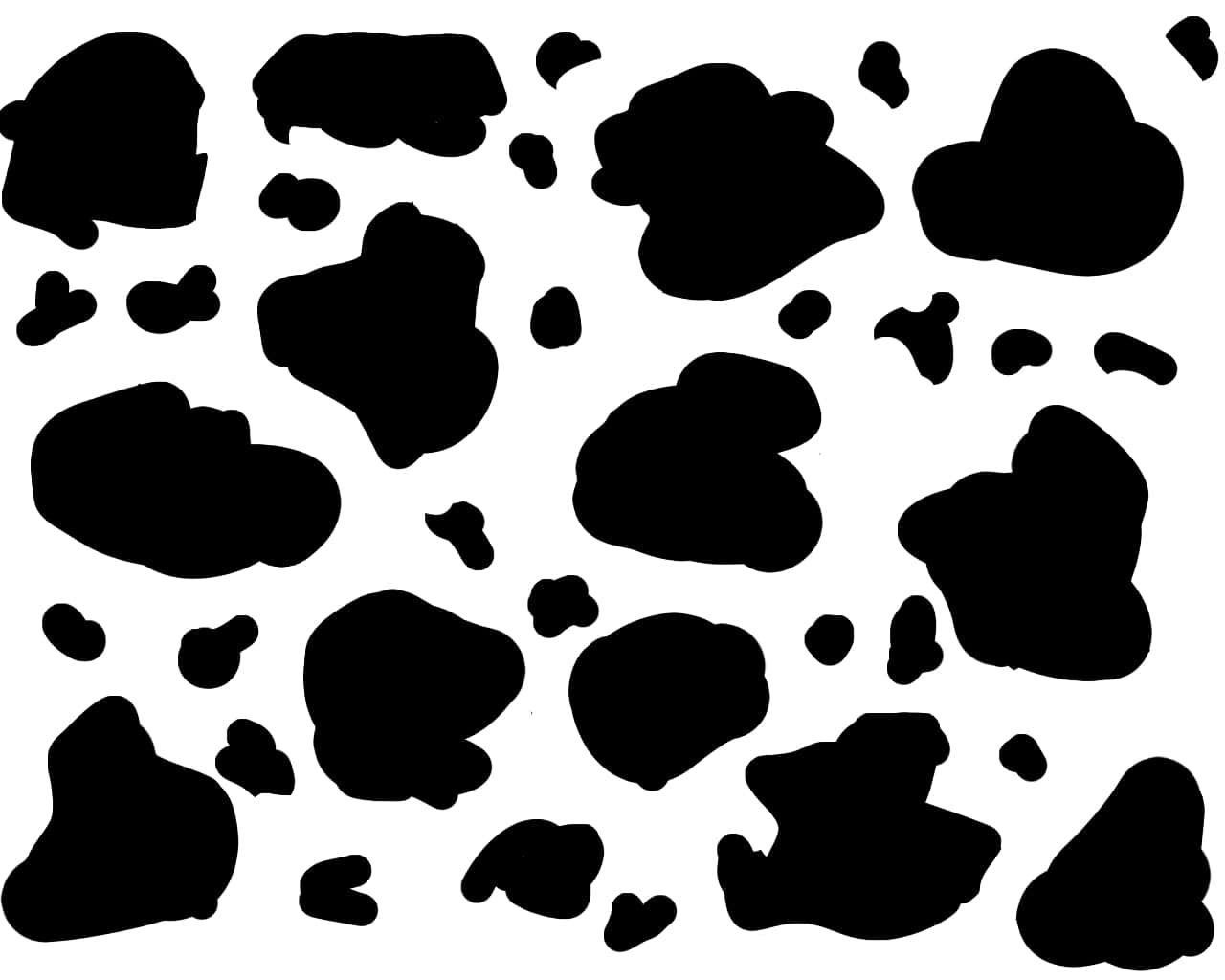 Cow Print Stencils - Black And White